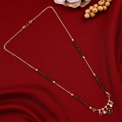 Flower Design Rose Gold Plated Mangalsutra