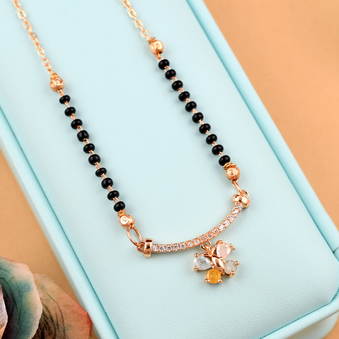 Delicate Rose Gold Plated Daily Wear Mangalsutra