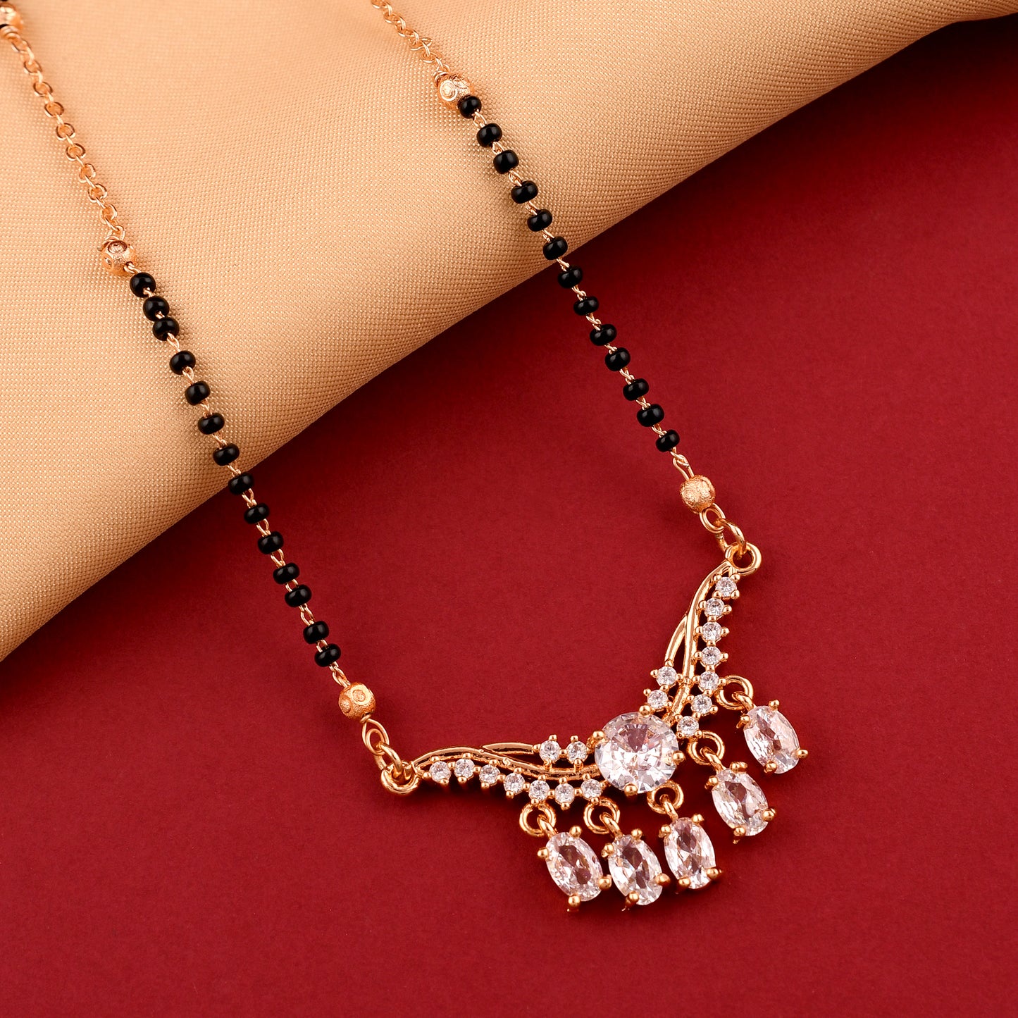 Classic Rose Gold Diamond Mangalsutra