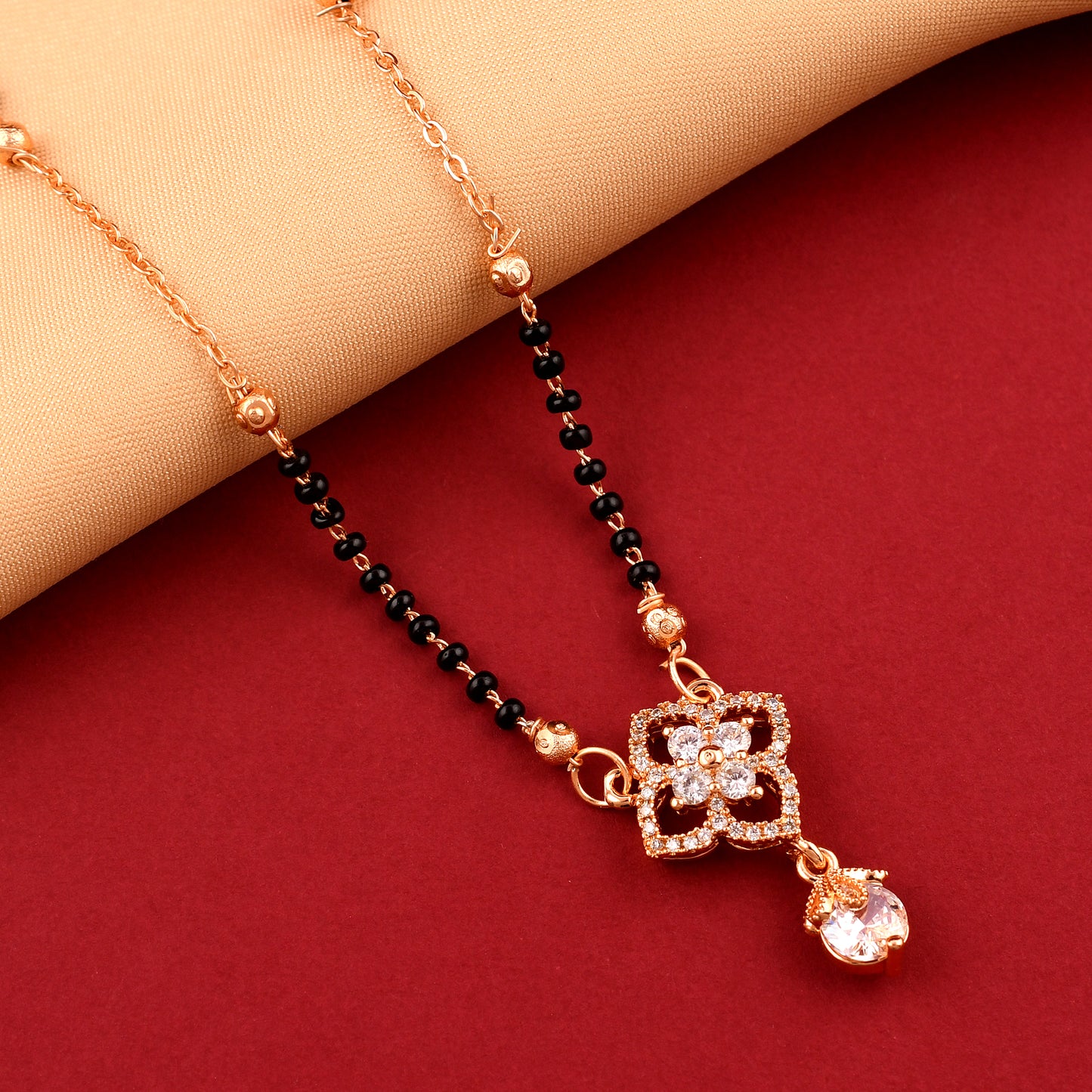 Rose Gold Plated Mangalsutra Design