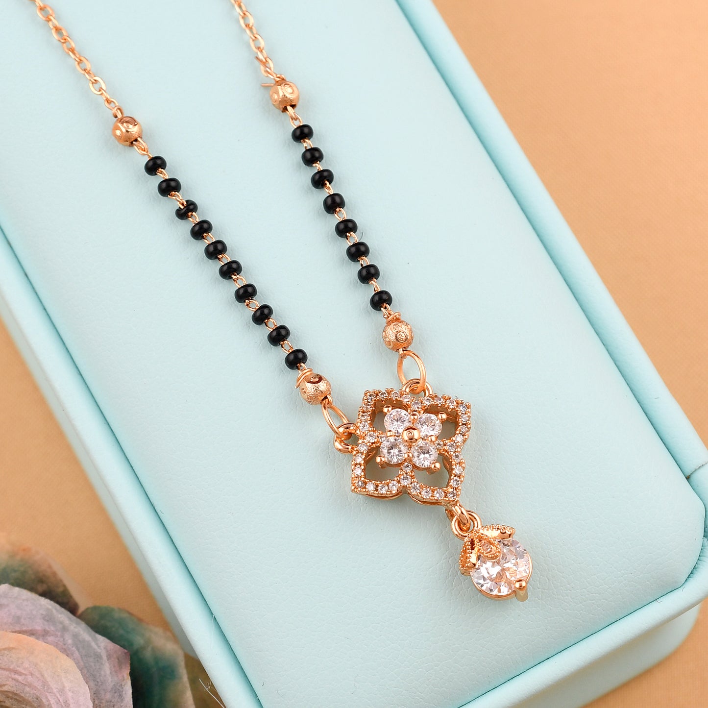 Rose Gold Plated Mangalsutra Design