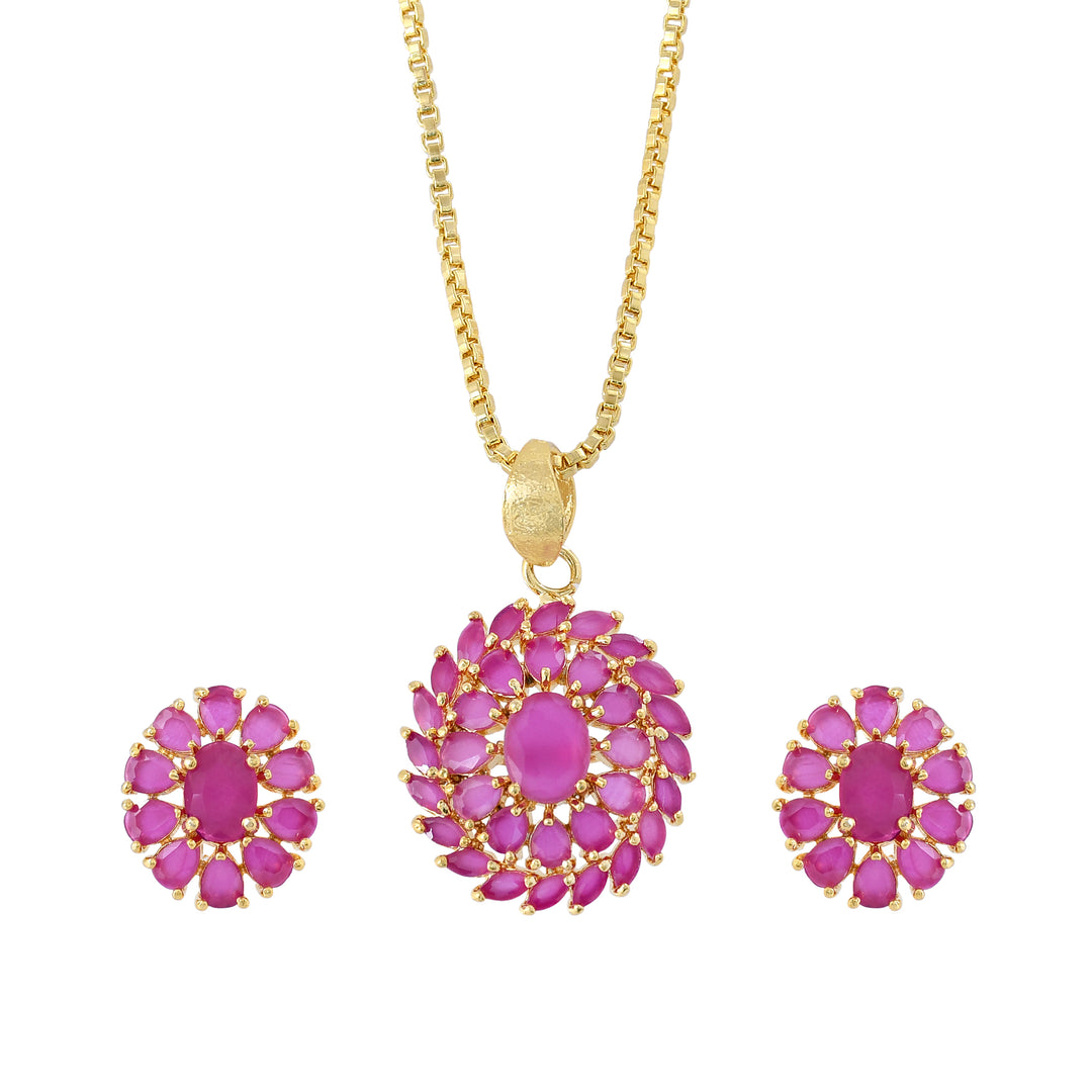 Designer Semi-Precious Stone Pendant Set