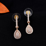 Rose Gold Plated Diamond Earrings