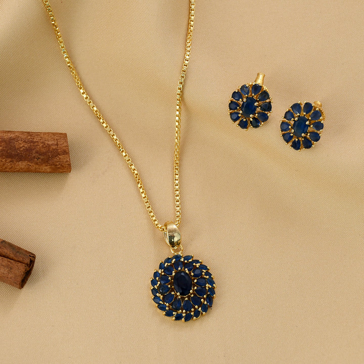 Designer Semi-Precious Stone Pendant Set