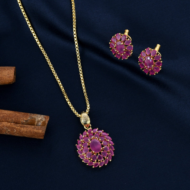 Designer Semi-Precious Stone Pendant Set