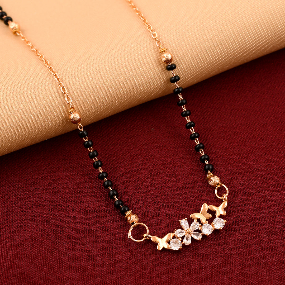 Flower Design Zircon Mangalsutra