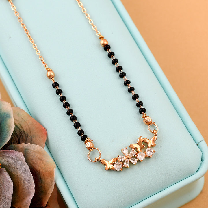 Flower Design Zircon Mangalsutra