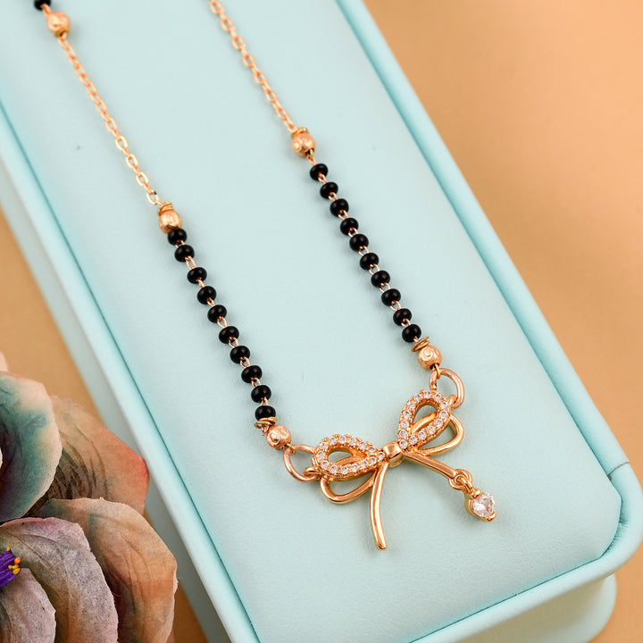 Mesmerizing Rose Gold American Diamond Mangalsutra