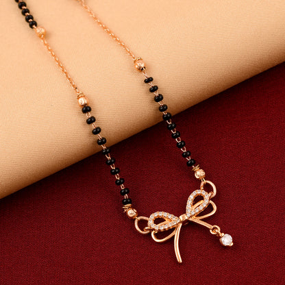 Mesmerizing Rose Gold American Diamond Mangalsutra