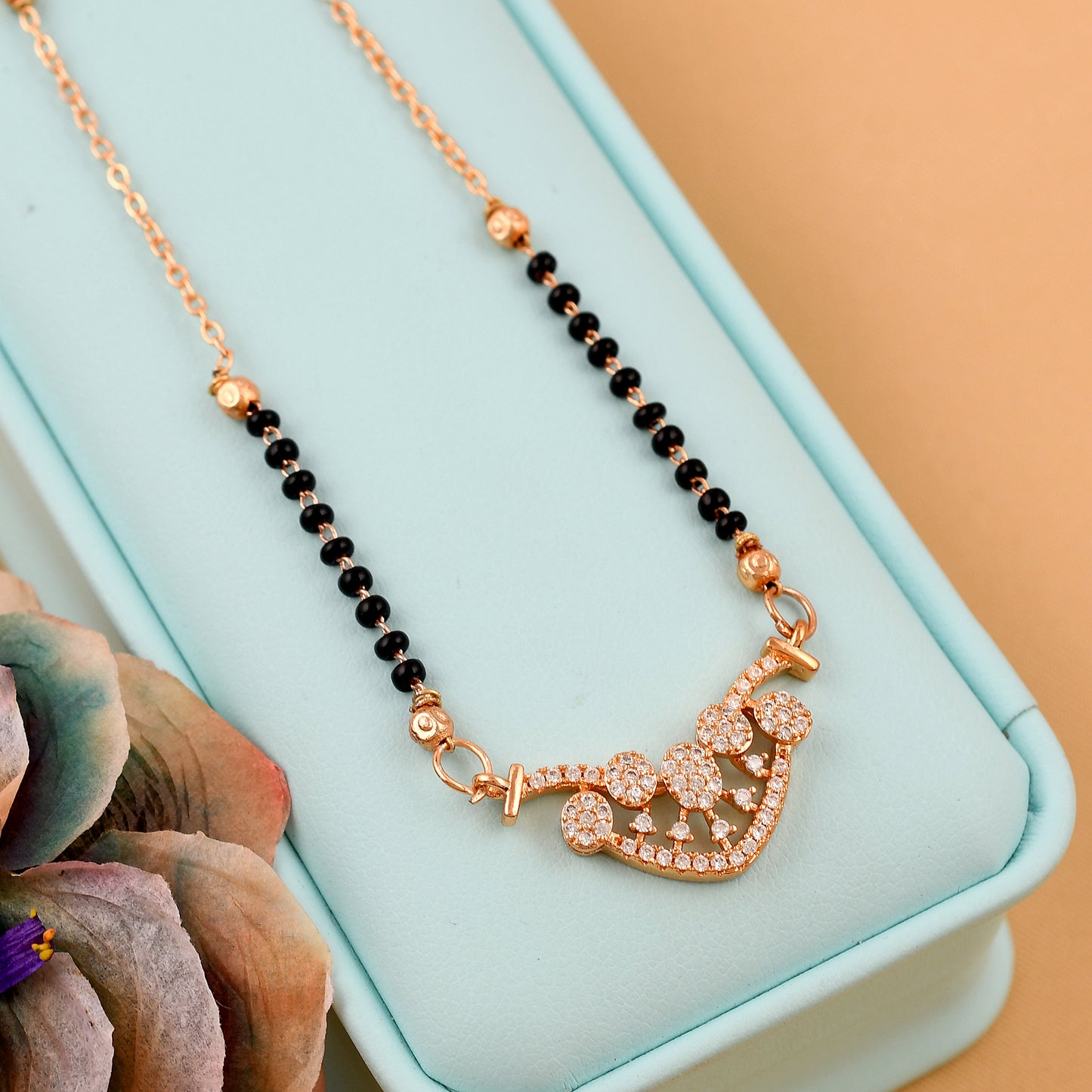 Rose Gold-Plated Mangalsutra