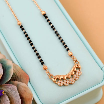 Daily Wear Rose Gold-Plated Mangalsutra