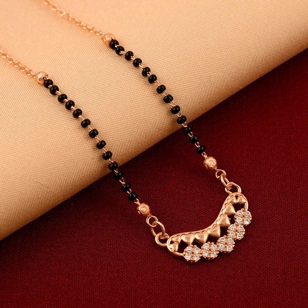 Daily Wear Rose Gold-Plated Mangalsutra