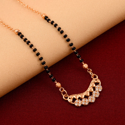 Daily Wear Rose Gold-Plated Mangalsutra