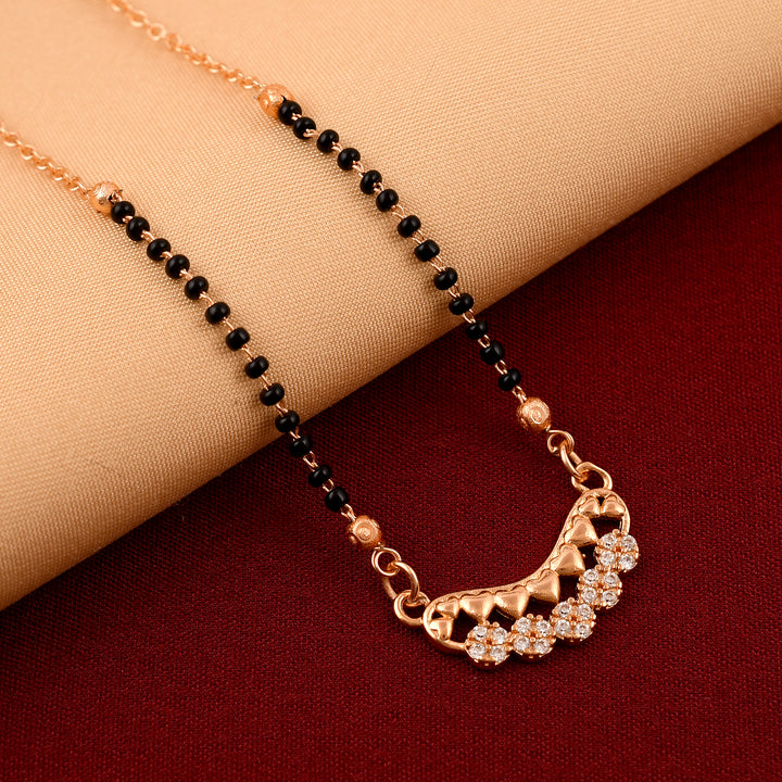 Daily Wear Rose Gold-Plated Mangalsutra