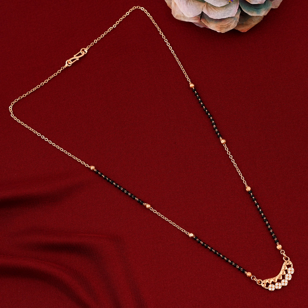 Daily Wear Rose Gold-Plated Mangalsutra