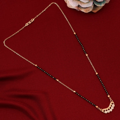 Daily Wear Rose Gold-Plated Mangalsutra