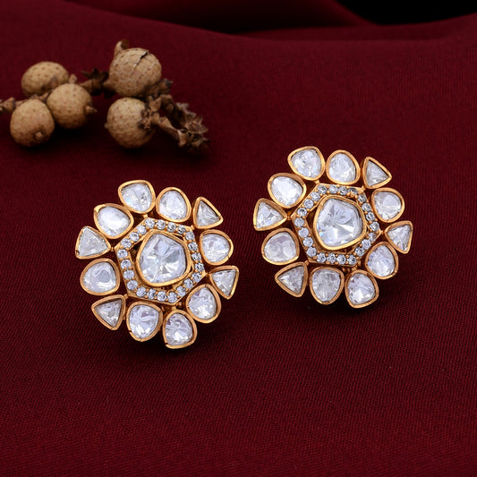 Exclusive Kundan Polki Traditional Studs