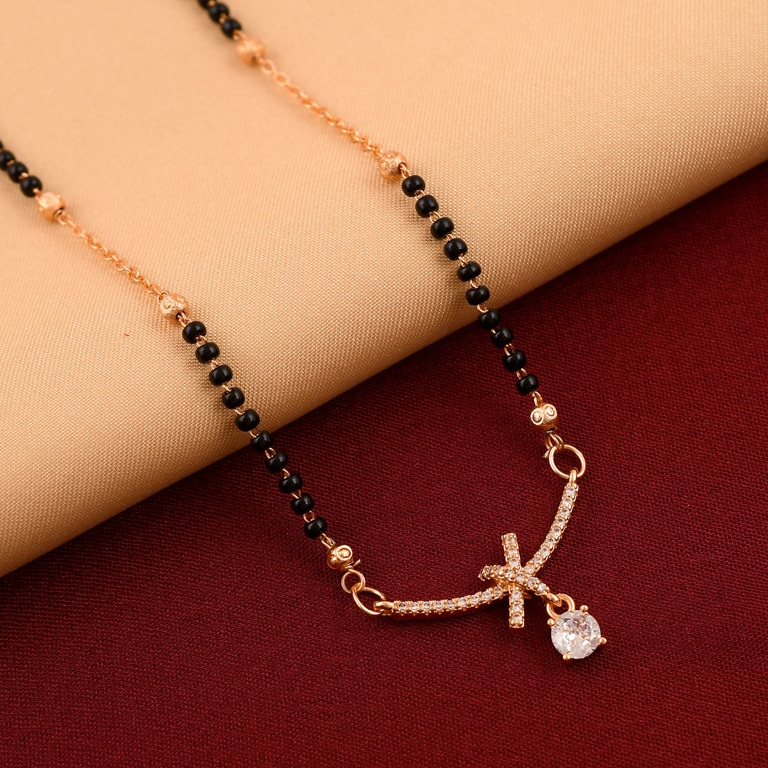 Rose Gold American Diamond Mangalsutra