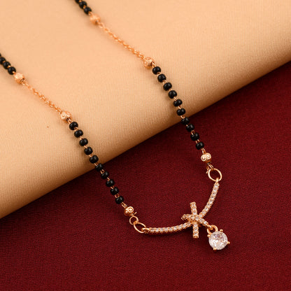Rose Gold American Diamond Mangalsutra