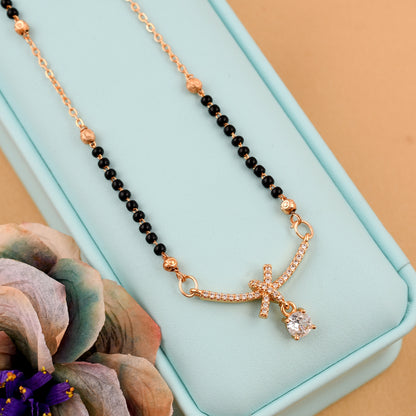 Rose Gold American Diamond Mangalsutra