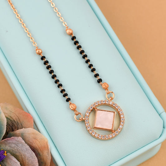 Rose Gold American Diamond Mangalsutra