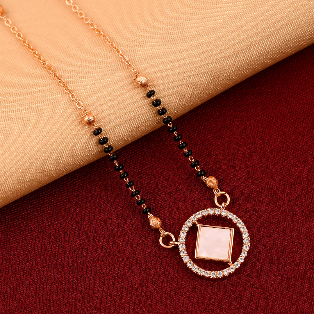 Rose Gold American Diamond Mangalsutra