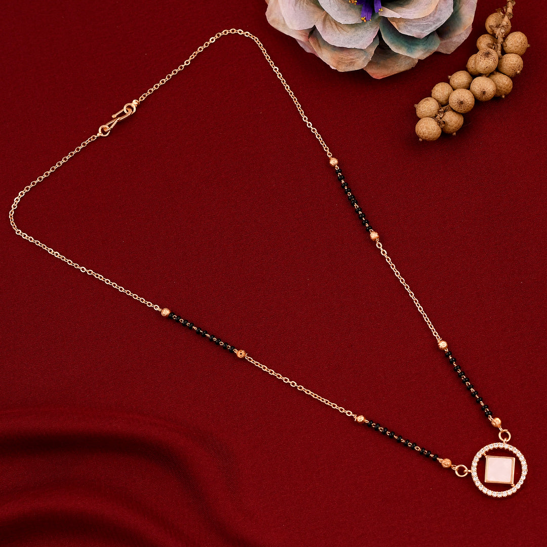 Rose Gold American Diamond Mangalsutra