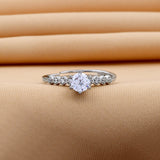 Classic Solitare 925 Silver Ring