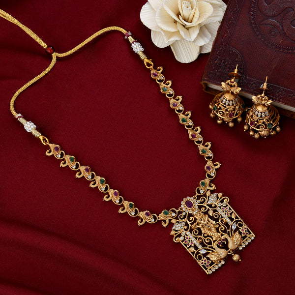 Lord Krishna Temple Necklace Set