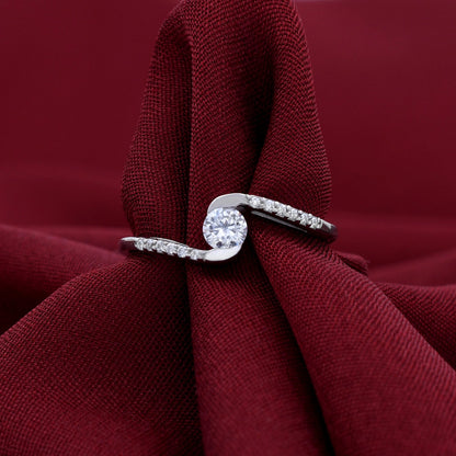 Sparkly Solitare 925 Silver Ring