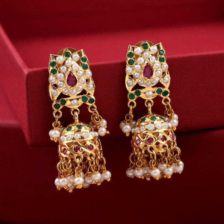 Gold Plated Pearl Necklace Set