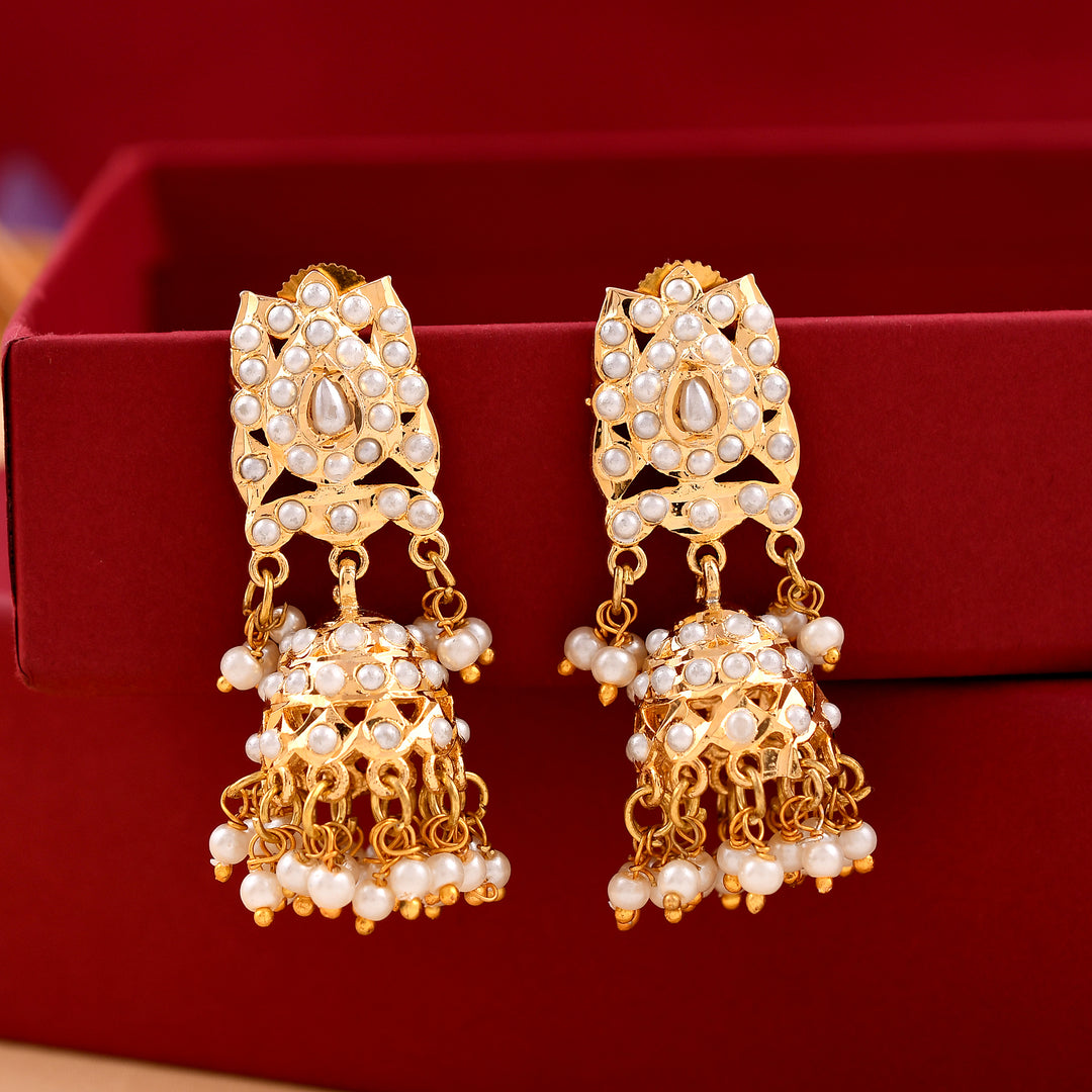 Gold Plated Pearl Necklace Set