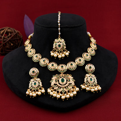 Royal Pearl Jadaau Necklace Set
