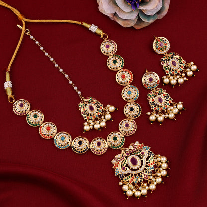 Royal Pearl Jadaau Necklace Set