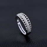 Grid Design 925 Sterling Silver Ring