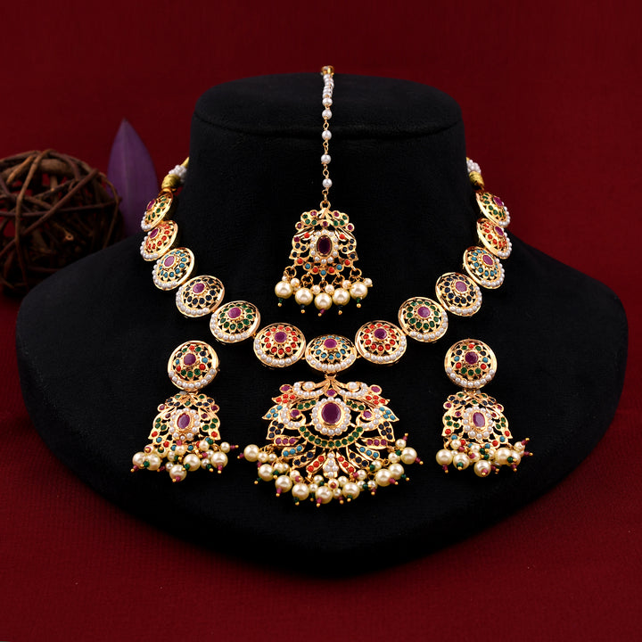Royal Pearl Jadaau Necklace Set