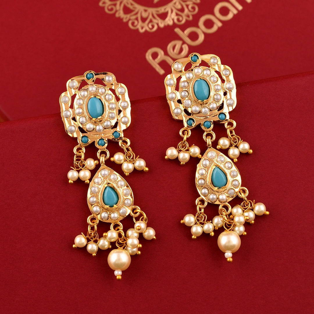 Turquoise Jadaau Necklace Set