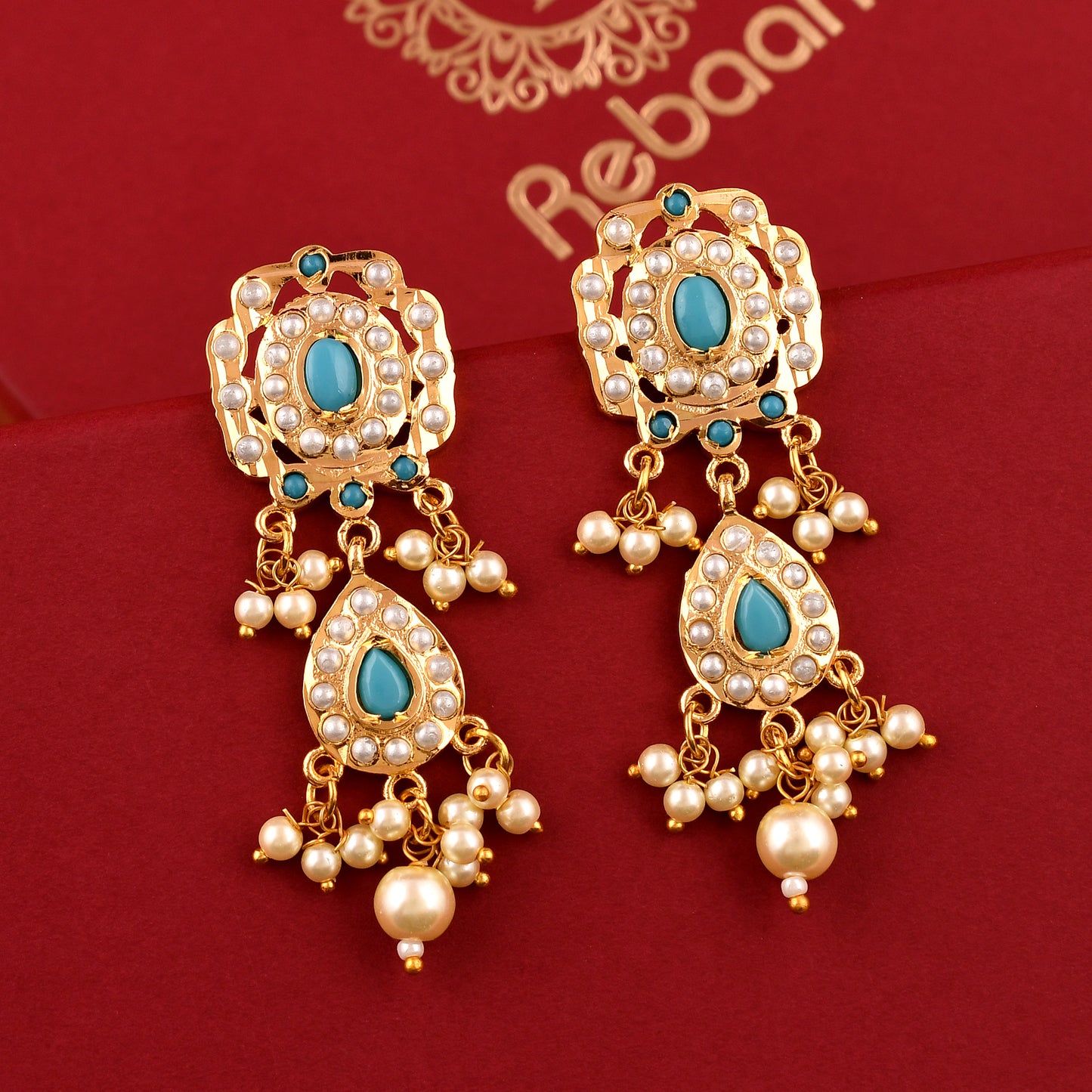 Turquoise Jadaau Necklace Set