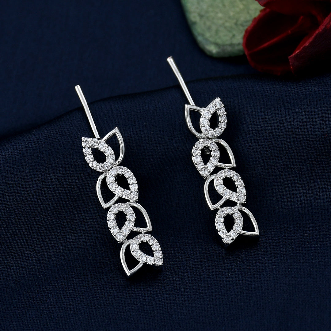 Leafy Zircon Necklace Set