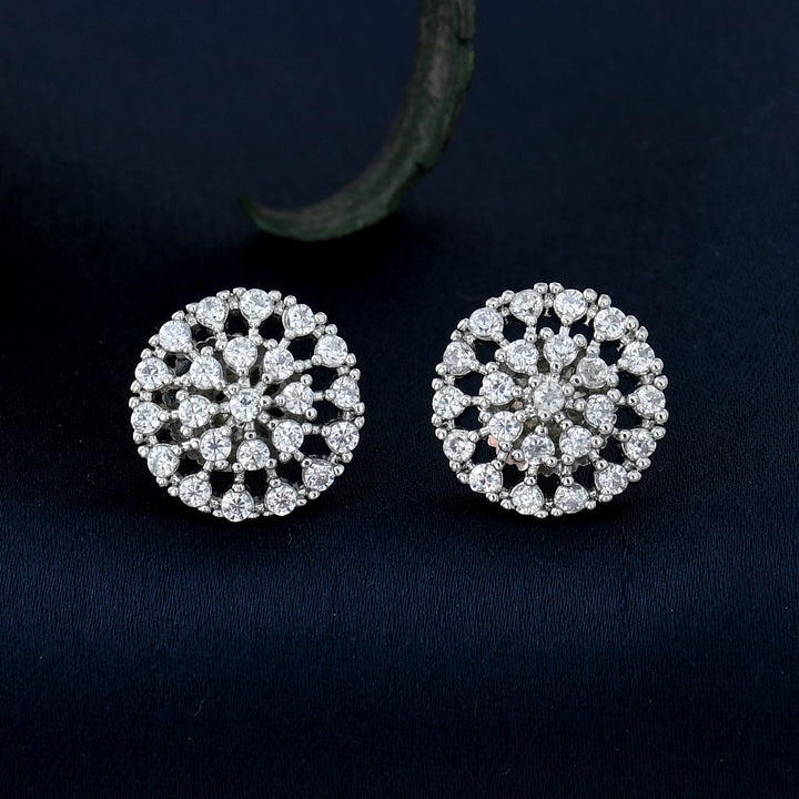 Flower Zircon Necklace Set