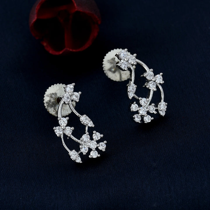 Floral Zircon Necklace Set