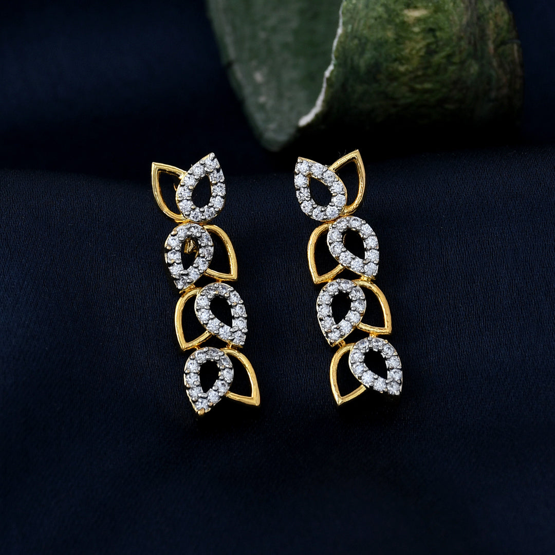 Leafy Zircon Necklace Set