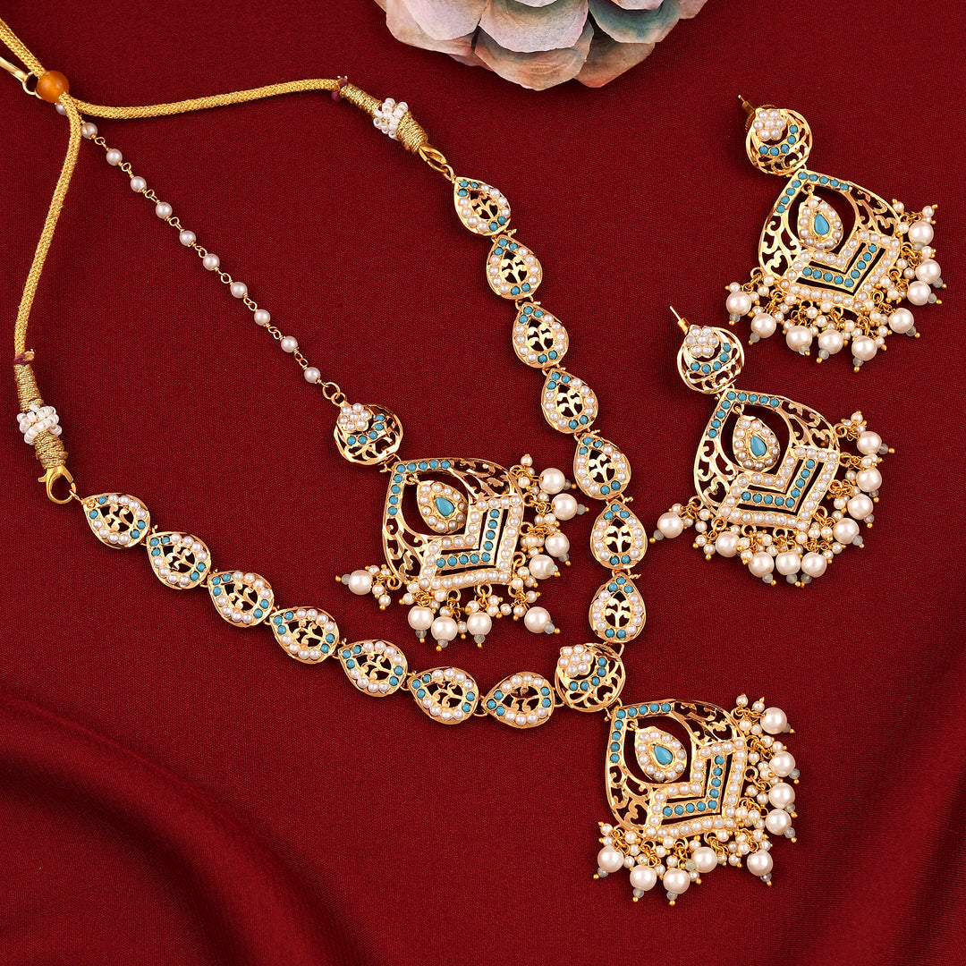 Jadaau Pearl Necklace Set