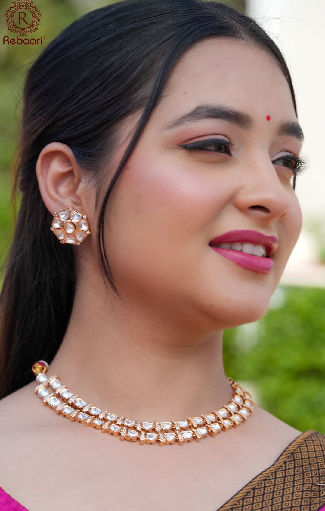 KUNDAN POLKI NECKLACE SET