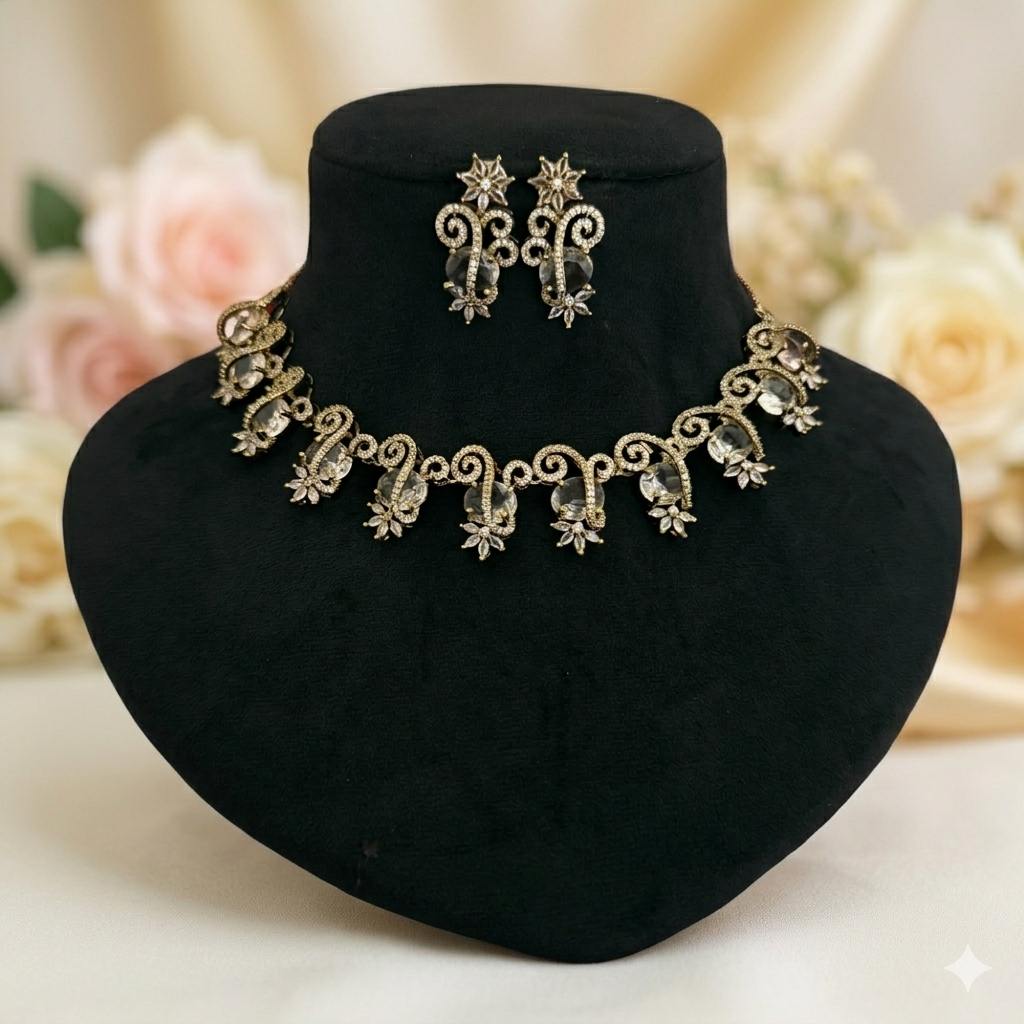 Traditional Zircon Necklace Set