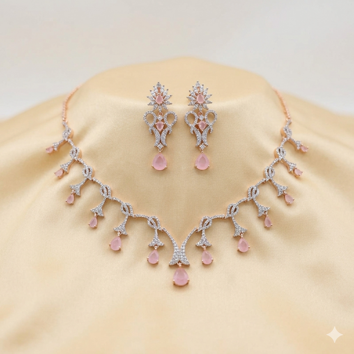 Rose Gold Plated Necklace Set