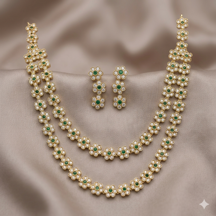 Flower Design Antique Necklace Set