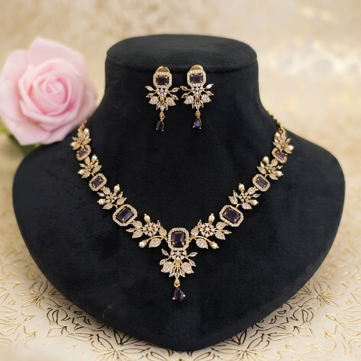 Designer Zircon Necklace Set