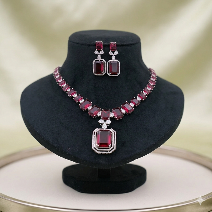 American Diamond Necklace Set