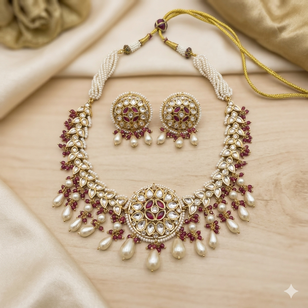 Unique Kundan Polki Choker Set